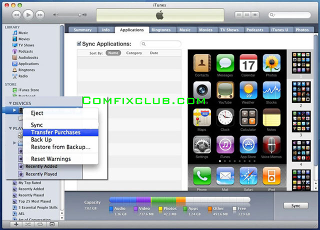 Backup iPhone by iTunes iCloud1