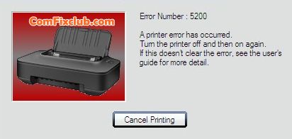 Canon IP2770 Error 5200