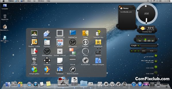 OS X Mountain Lion Theme for Windows 7