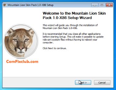 OS X Mountain Lion Theme for Windows 7