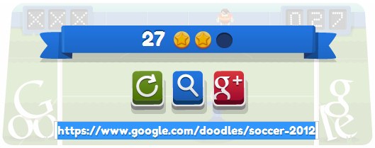 วิธีเล่นเกม London 2012 football บน Google