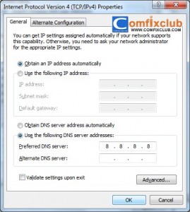 วิธีการเปลี่ยน DNS IP Address ใน Windows 7