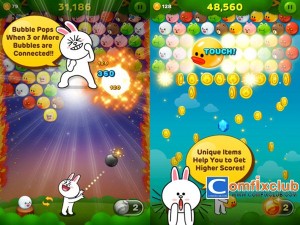 LINE Bubble! iOS และ Android เกมยิงลูกโป่งน่ารักดีดาวน์โหลดฟรี
