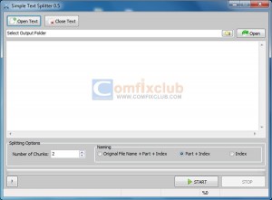 แบ่งไฟล์ Text ข้อความให้เป็นหลายๆไฟล์ด้วยโปรแกรม Simple Text Splitter