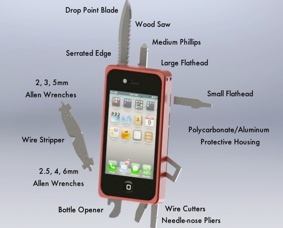 Taskone เคสเปลี่ยน iPhone 5 เป็นมีดพกสวิสเอนกประสงค์