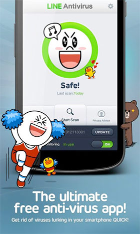 LINE Antivirus โปรแกรมป้องกันไวรัส android จาก Line NEVER