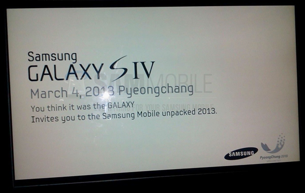 Samsung Galaxy S IV (Galaxy S4) เปิดตัวในงาน Samsung Mobile Unpacked 2013 วันที่ 4 มีนาคม 2556