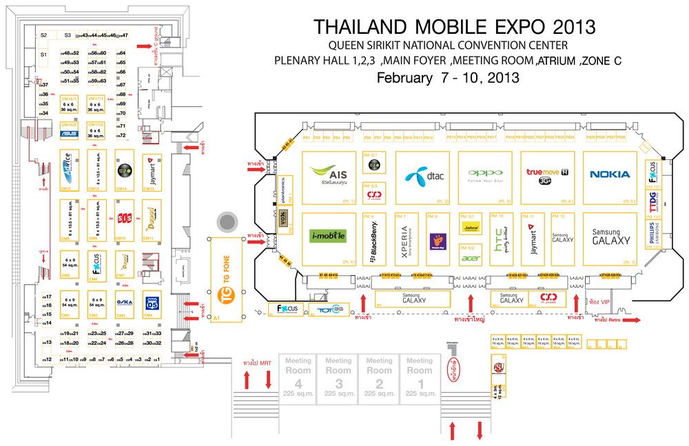 Thailand Mobile Expo 2013 Map