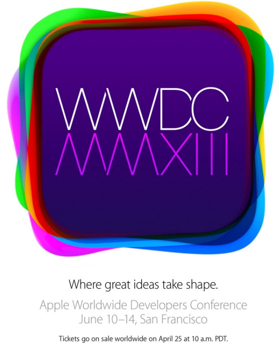 งาน WWDC 2013 วันที่ 10-14 มิถุนายน 2556