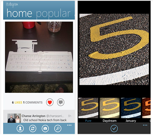 แอพ Itsdagram ใช้เล่น Instagram บน Windows Phone