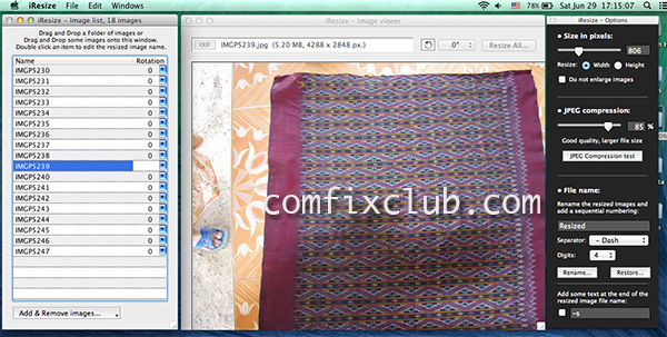 ย่อภาพทีละหลายๆ ภาพใน mac ด้วย iResize