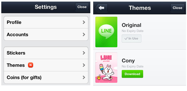 LINE iPhone อัพเดทเปลี่ยน Theme ได้แล้ว