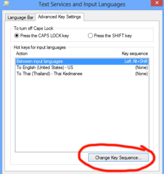 วิธีตั้งค่าปุ่มเปลี่ยนภาษา Windows 8